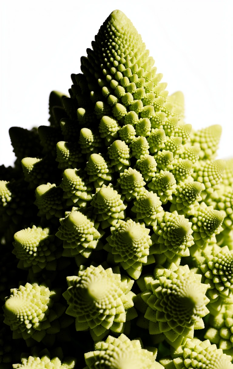 Strukturierte Nahaufnahme eines Romanesco-Brokkoli